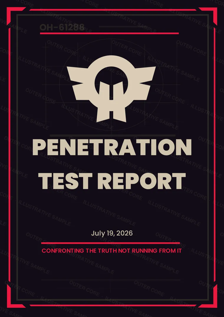Watermarked sample report page: The report your team receives